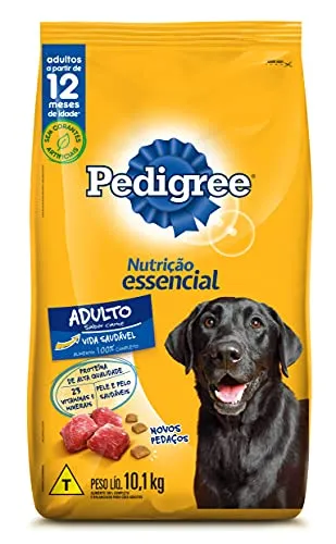 (App/Lv 3 R$ 210,00) Pedigree Rao Nutrio Essencial Carne Para Ces Adultos 10.1kg